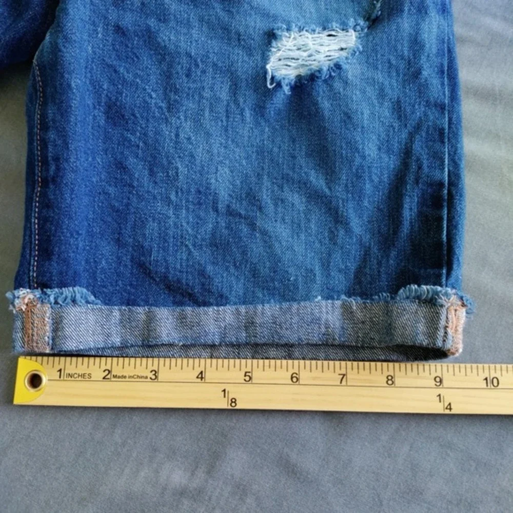 Children's Place Denim Cuffed Midi Mi-Long Distressed Beach Resort Y2K Shorts 16